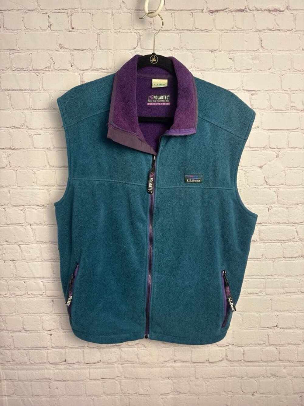 L.L. Bean fleece zip up polartec vest gorpcore retro men's size